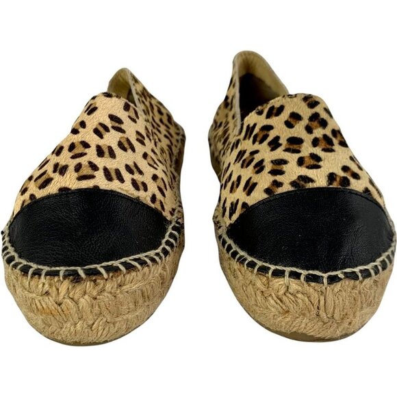 Aldo Womens Smolin Espadrille Flat Shoes Slip‎ On Cheetah Print Cap Toe 6.5 - Picture 5 of 8